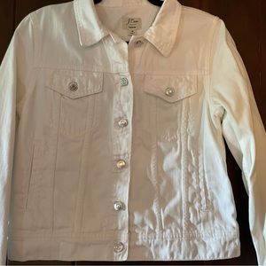 J.Crew white denim jacket